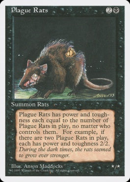 naokuroshop MTG [4ED][154][黒][C][JP][疫病ネズミ/Plague Rats] NM