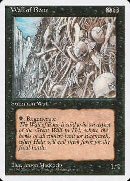 naokuroshop MTG [4ED][168][黒][U][JP][骨の壁/Wall of Bone] NM