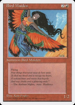 naokuroshop MTG [4ED][177][赤][C][JP][鳥の乙女/Bird Maiden] NM