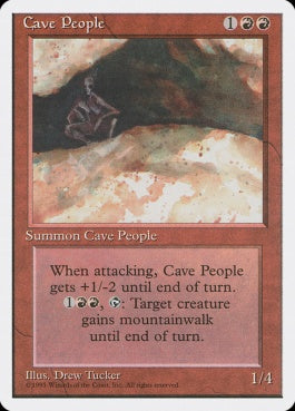 naokuroshop MTG [4ED][181][赤][U][JP][穴居人/Cave People] NM