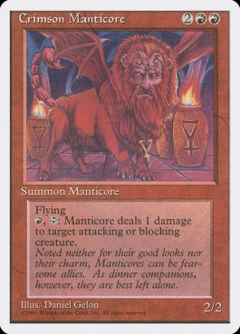 naokuroshop MTG [4ED][183][赤][R][EN][真紅のマンティコア/Crimson Manticore] NM