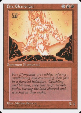 naokuroshop MTG [4ED][191][赤][U][EN][炎の精霊/Fire Elemental] NM