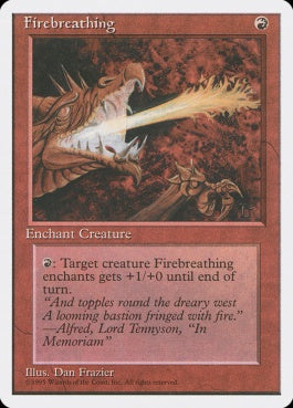 naokuroshop MTG [4ED][193][赤][C][EN][炎のブレス/Firebreathing] NM