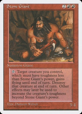 naokuroshop MTG [4ED][223][赤][U][JP][石巨人/Stone Giant] NM