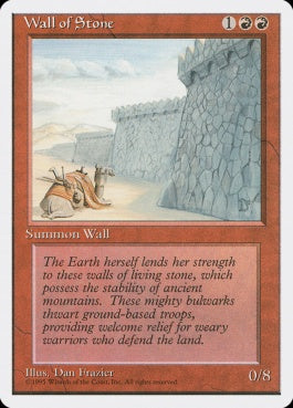 naokuroshop MTG [4ED][231][赤][U][EN][石の壁/Wall of Stone] NM