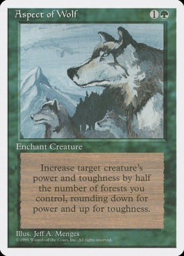 naokuroshop MTG [4ED][233][緑][R][EN][狼の血/Aspect of Wolf] NM