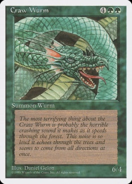 naokuroshop MTG [4ED][238][緑][C][JP][大喰らいのワーム/Craw Wurm] NM