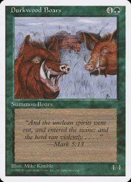 naokuroshop MTG [4ED][241][緑][C][JP][ダークウッドの猪/Durkwood Boars] NM