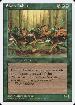 naokuroshop MTG [4ED][242][緑][U][JP][エルフの騎手/Elven Riders] NM