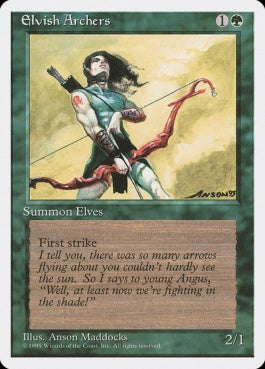 naokuroshop MTG [4ED][243][緑][R][EN][エルフの射手/Elvish Archers] NM