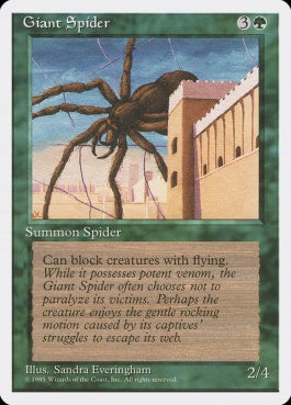 naokuroshop MTG [4ED][249][緑][C][JP][大蜘蛛/Giant Spider] NM