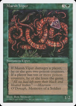 naokuroshop MTG [4ED][263][緑][C][JP][マーシュ・バイパー/Marsh Viper] NM