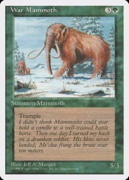 naokuroshop MTG [4ED][286][緑][C][JP][ウォー・マンモス/War Mammoth] NM