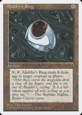 naokuroshop MTG [4ED][292][茶][R][JP][アラジンの指輪/Aladdin's Ring] NM