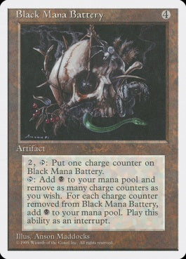 naokuroshop MTG [4ED][298][茶][R][JP][黒の魔力貯蔵器/Black Mana Battery] NM