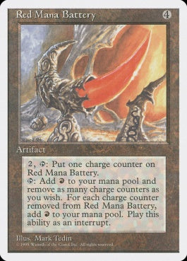 naokuroshop MTG [4ED][343][茶][R][JP][赤の魔力貯蔵器/Red Mana Battery] NM