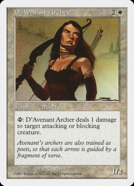 naokuroshop MTG [5ED][023][白][C][JP][ダブナントの射手/D'Avenant Archer] NM