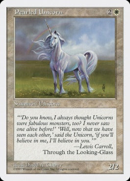 naokuroshop MTG [5ED][050][白][C][EN][真珠色の一角獣/Pearled Unicorn] NM