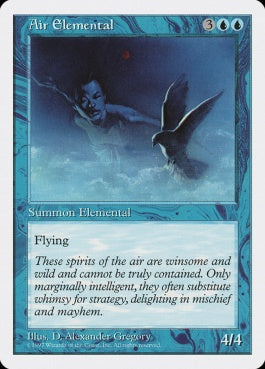 naokuroshop MTG [5ED][071][青][U][JP][大気の精霊/Air Elemental] NM