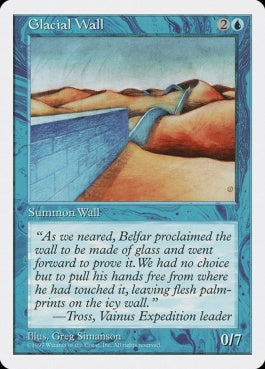 naokuroshop MTG [5ED][091][青][U][EN][氷河の壁/Glacial Wall] NM