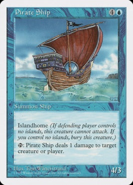 naokuroshop MTG [5ED][109][青][R][JP][海賊船/Pirate Ship] NM