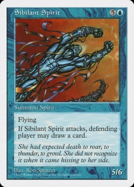 naokuroshop MTG [5ED][123][青][R][JP][風鳴りの精/Sibilant Spirit] NM