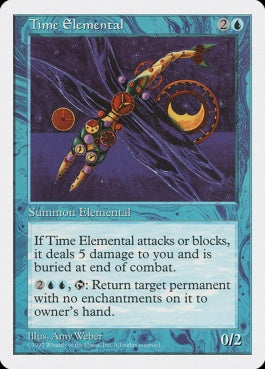 naokuroshop MTG [5ED][129][青][R][JP][時の精霊/Time Elemental] NM