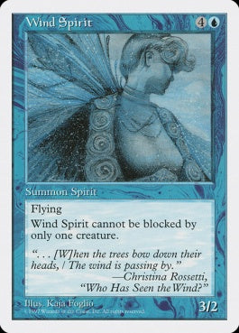 naokuroshop MTG [5ED][136][青][U][EN][風の精/Wind Spirit] NM