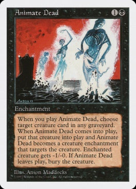 naokuroshop MTG [5ED][140][黒][U][JP][動く死体/Animate Dead] NM