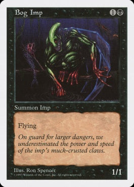 naokuroshop MTG [5ED][145][黒][C][EN][沼インプ/Bog Imp] NM