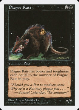 naokuroshop MTG [5ED][188][黒][C][JP][疫病ネズミ/Plague Rats] NM