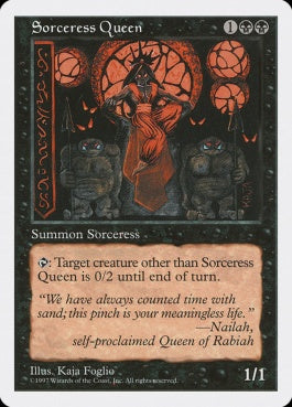 naokuroshop MTG [5ED][194][黒][R][JP][魔術師の女王/Sorceress Queen] NM