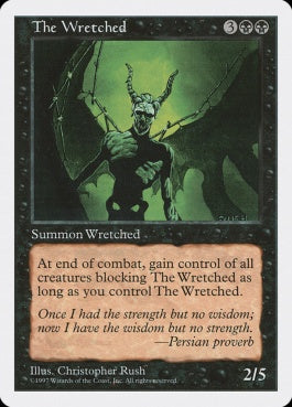 naokuroshop MTG [5ED][197][黒][R][JP][卑劣なる者/The Wretched] NM