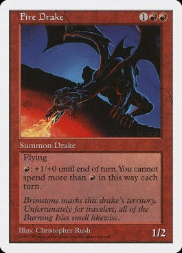 naokuroshop MTG [5ED][226][赤][U][JP][炎のドレイク/Fire Drake] NM