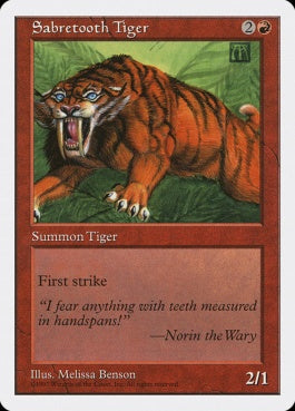 naokuroshop MTG [5ED][264][赤][C][JP][剣歯虎/Sabretooth Tiger] NM