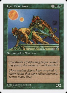 naokuroshop MTG [5ED][282][緑][C][JP][猫族の戦士/Cat Warriors] NM