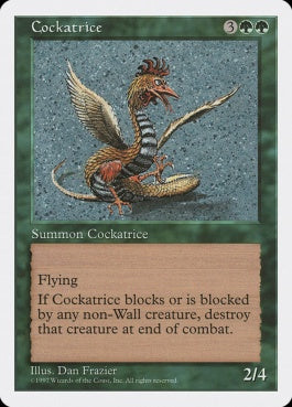 naokuroshop MTG [5ED][284][緑][R][EN][コカトリス/Cockatrice] NM