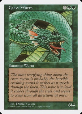 naokuroshop MTG [5ED][286][緑][C][JP][大喰らいのワーム/Craw Wurm] NM