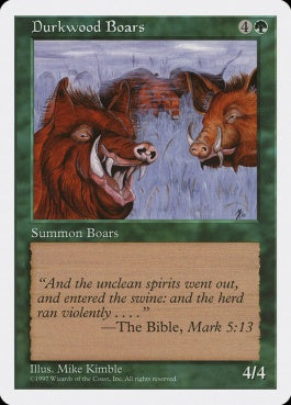 naokuroshop MTG [5ED][289][緑][C][EN][ダークウッドの猪/Durkwood Boars] NM