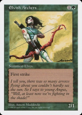 naokuroshop MTG [5ED][292][緑][R][JP][エルフの射手/Elvish Archers] NM