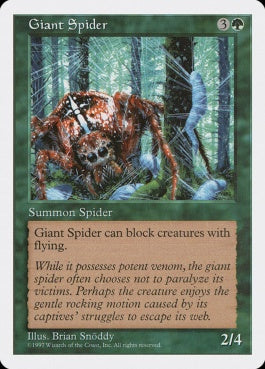 naokuroshop MTG [5ED][300][緑][C][JP][大蜘蛛/Giant Spider] NM