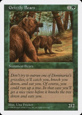 naokuroshop MTG [5ED][301][緑][C][EN][灰色熊/Grizzly Bears] NM