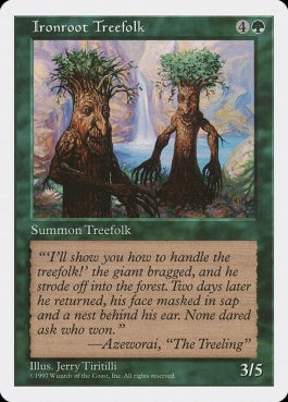 naokuroshop MTG [5ED][305][緑][C][JP][鉄の根の樹人族/Ironroot Treefolk] NM