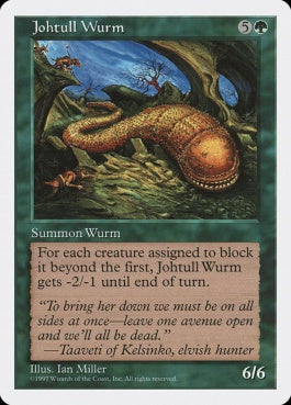 naokuroshop MTG [5ED][306][緑][U][JP][ジョータル・ワーム/Johtull Wurm] NM