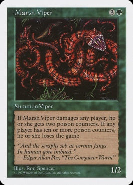 naokuroshop MTG [5ED][315][緑][C][JP][マーシュ・バイパー/Marsh Viper] NM