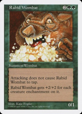 naokuroshop MTG [5ED][319][緑][U][JP][狂暴ウォンバット/Rabid Wombat] NM