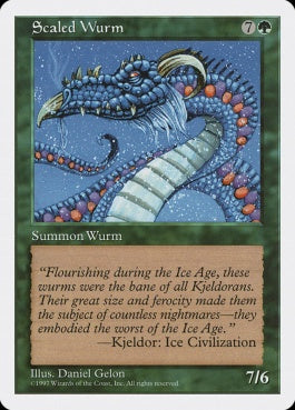 naokuroshop MTG [5ED][322][緑][C][JP][甲鱗のワーム/Scaled Wurm] NM