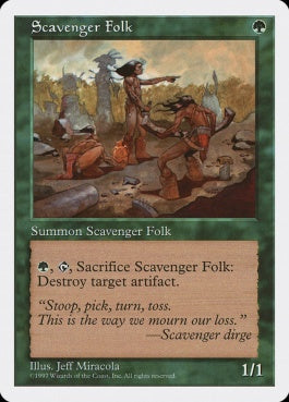 naokuroshop MTG [5ED][323][緑][C][JP][ゴミあさり/Scavenger Folk] NM