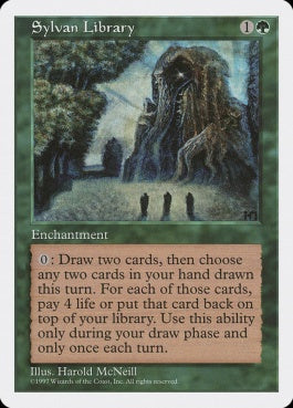 naokuroshop MTG [5ED][329][緑][R][EN][森の知恵/Sylvan Library] NM