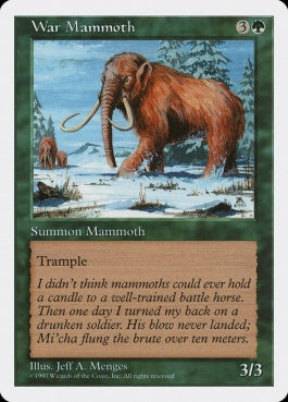 naokuroshop MTG [5ED][340][緑][C][JP][ウォー・マンモス/War Mammoth] NM